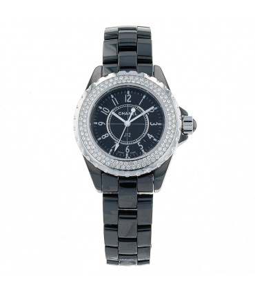 Chanel J12 diamonds and stainless steel watch