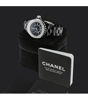 Chanel J12 diamonds and stainless steel watch