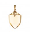 Pendentif or et citrine