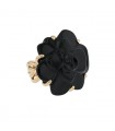 Chanel Camélia onyx and gold ring