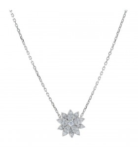 Van Cleef & Arpels Lotus diamonds and gold necklace