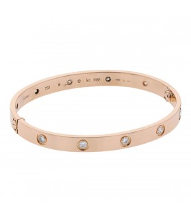 Bracelet Cartier Love 10 Diamants Taille 18