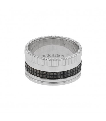 Boucheron Quatre Black Edition Large gold ring
