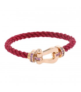 Fred Force 10 pink sapphires and gold bracelet