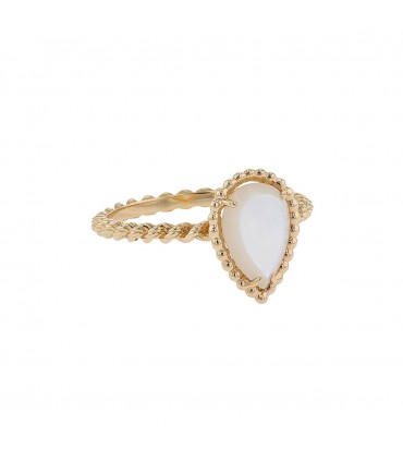 Boucheron Serpent Bohème S mother of pearl and gold ring