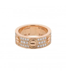 Cartier Love Pavée diamonds and gold ring