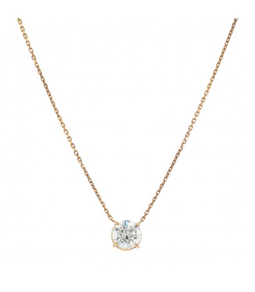 Collier or et diamant - Certificat GIA 1,22 ct O-P VVS2