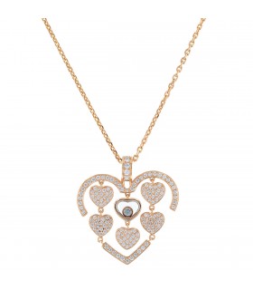 Chopard Happy Amore diamonds and gold necklace