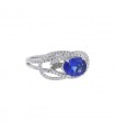 Diamonds, tanzanite and gold ring