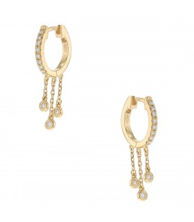 Djula Mini Simza diamonds and gold earrings