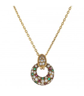 Van Cleef & Arpels diamonds, rubies, emeralds and gold necklace