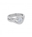 Bague solitaire or et diamant - Diamant 1,02 ct D VVS2