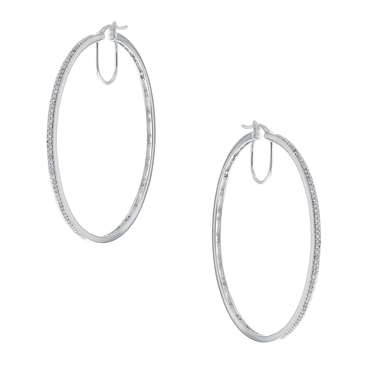 Boucles d'Oreilles Demi-Créoles en Or et Diamant, Boucles d'Oreilles  Demi-Créoles Femme, 1028479