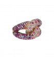 Diamonds, pink sapphires and gold ring
