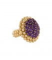 Amethysts and gold ring