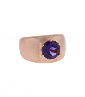 Bague or et améthyste