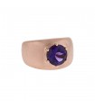 Amethyst and gold ring