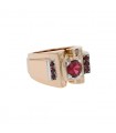Rubies, tourmaline and gold ring