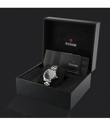 Tudor Style stainless steel and diamonds watch