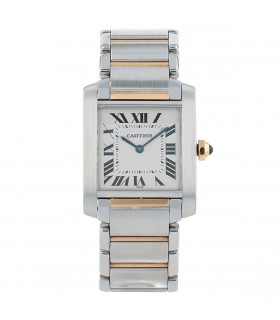 Cartier Tank Française stainless steel and gold watch