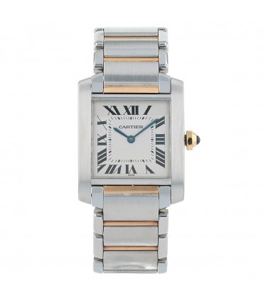 Cartier Tank Française stainless steel and gold watch