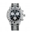 Dior Christal stainless steel and diamonds watch