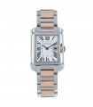 Cartier Tank Anglaise stainless steel and gold watch