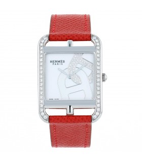 Hermès Cape Cod diamonds and stainless steel watch
