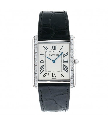 Cartier Tank diamonds and gold watch