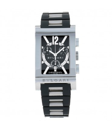 Bulgari Rettangolo stainless steel watch