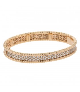 Van Cleef & Arpels Perlée diamonds and gold bracelet