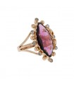 Diamonds, amethyst and gold ring