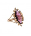 Diamonds, amethyst and gold ring