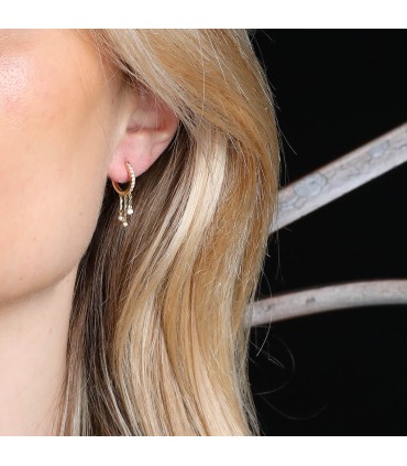 Djula Mini Simza diamonds and gold earrings