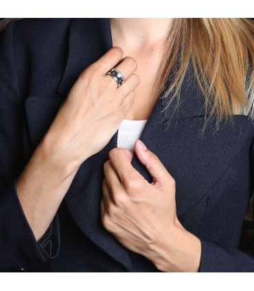 Boucheron Quatre Black Edition Large gold ring