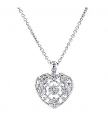 Collier coeur or et diamants