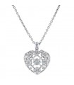 Collier coeur or et diamants