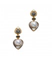 Marina B cultured pearls, diamonds and gold earrings