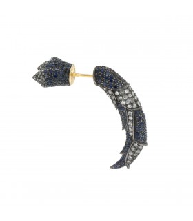 Djula diamonds, sapphires and gold earrings