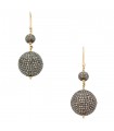 Diamonds, gold and silver earrings