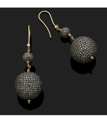 Boucles d’oreilles or et diamants