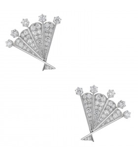 Boucles d’oreilles or, platine et diamants