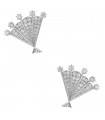 Diamonds, 18k gold and platinum earrings