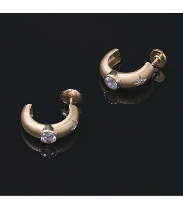 Diamonds and gold earrings