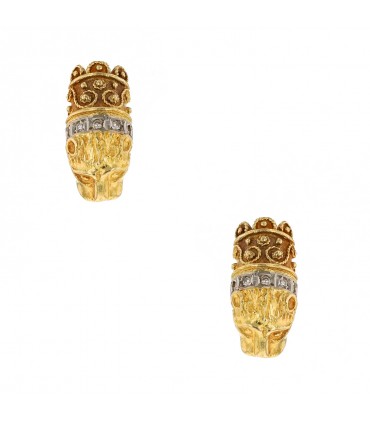 Diamonds and gold earrings