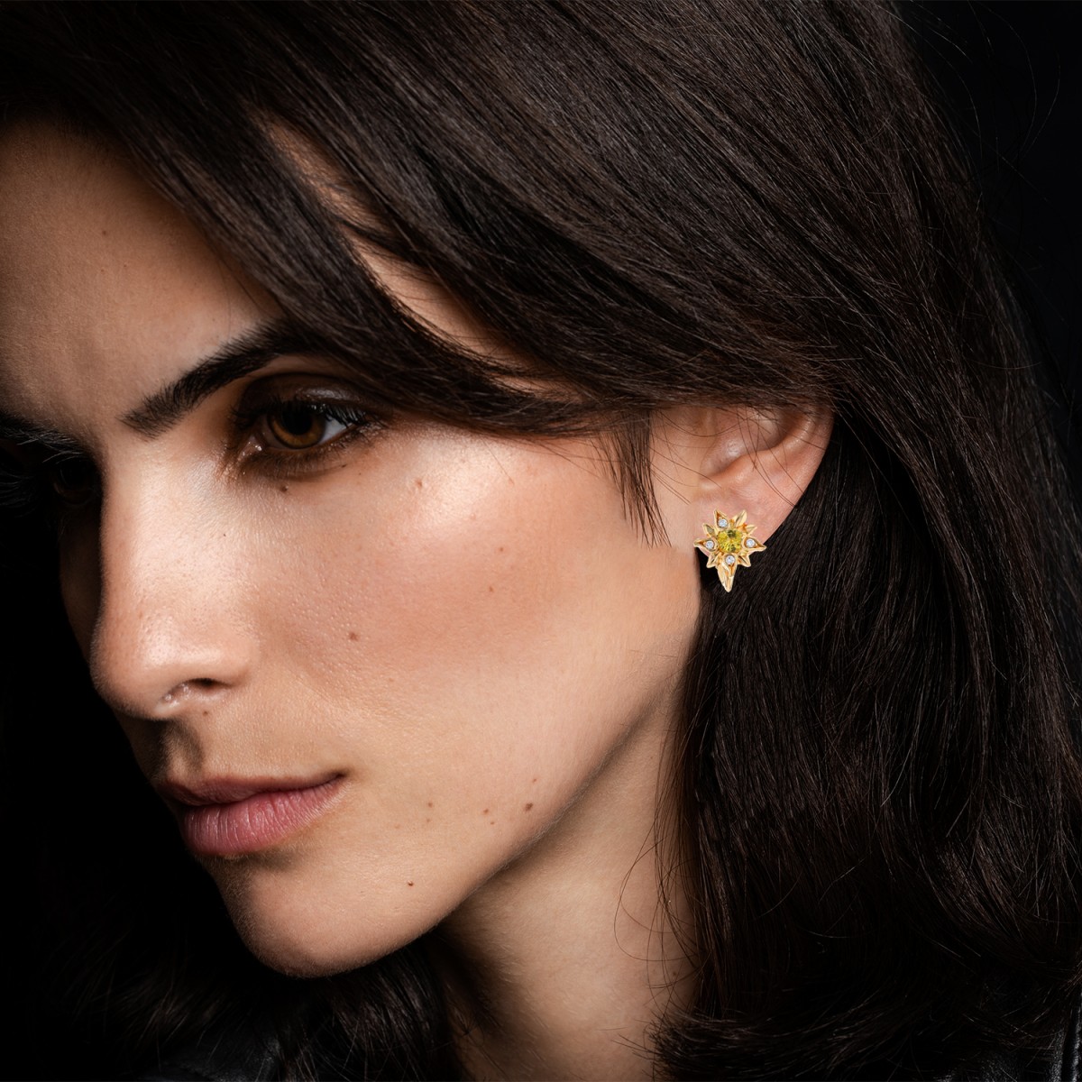 Chanel diamonds, citrine and gold earrings