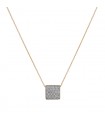 Ginette NY Baby Ever Square diamonds and gold necklace