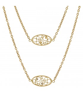 Roberto Coin diamonds and gold necklace