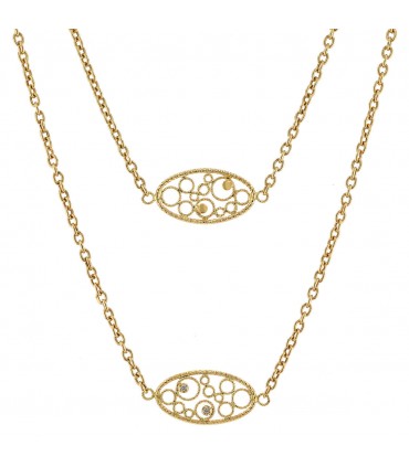 Roberto Coin diamonds and gold necklace