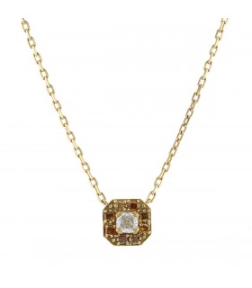 Diamonds and gold necklace - GIA certificate 0,80 ct E VVS1